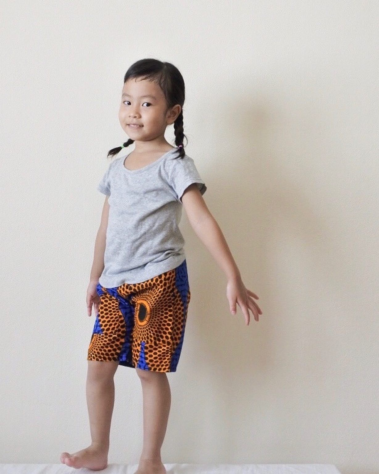 MERMEO |【SP-63】M(90-100) / L(110-120) | African batik kids short pants | กางเกงขาสั้นเด็กผ้าแอฟริกันบาติก
