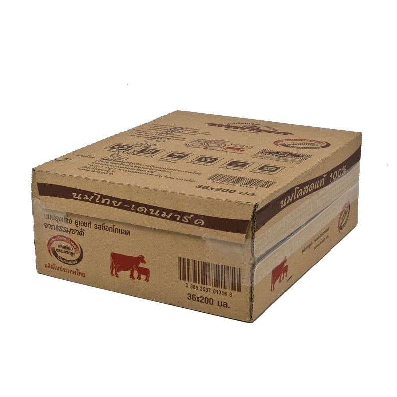 ไทยเดนมาร์ค นมยูเอชที รสช็อกโกแลต 200 มล. 36 กล่อง x 1 แพ็ค/Thai-Danish UHT Chocolate Flavored 200ml, 36 boxes x 1 pack