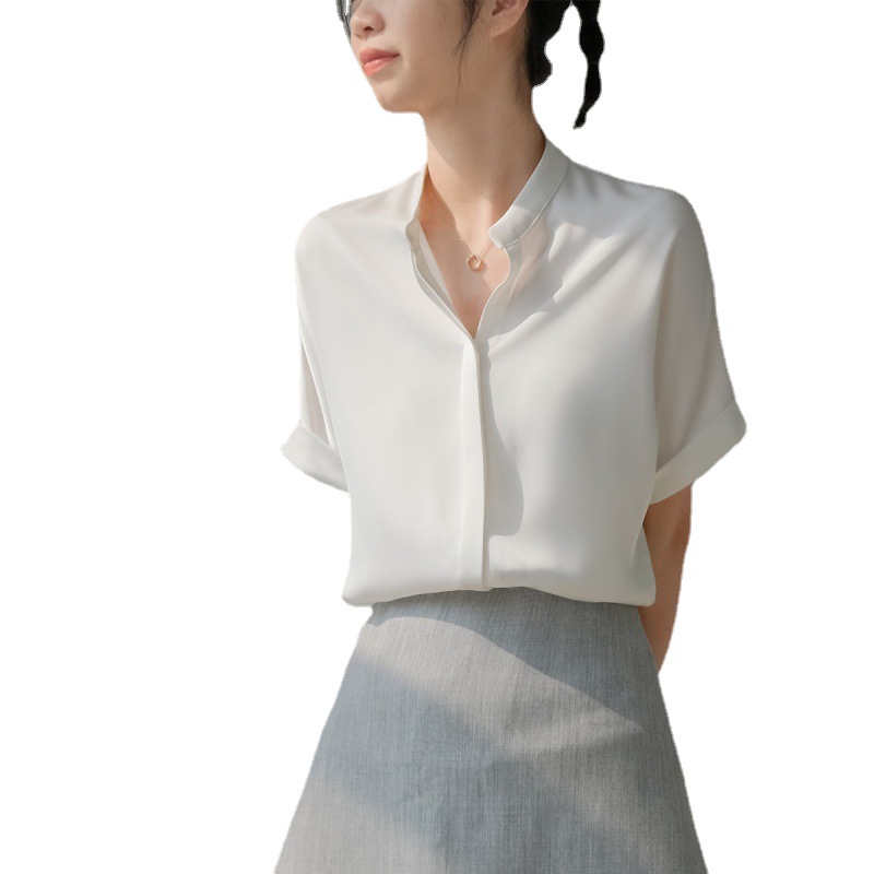 Women's Summer Short Sleeve Blouse Top