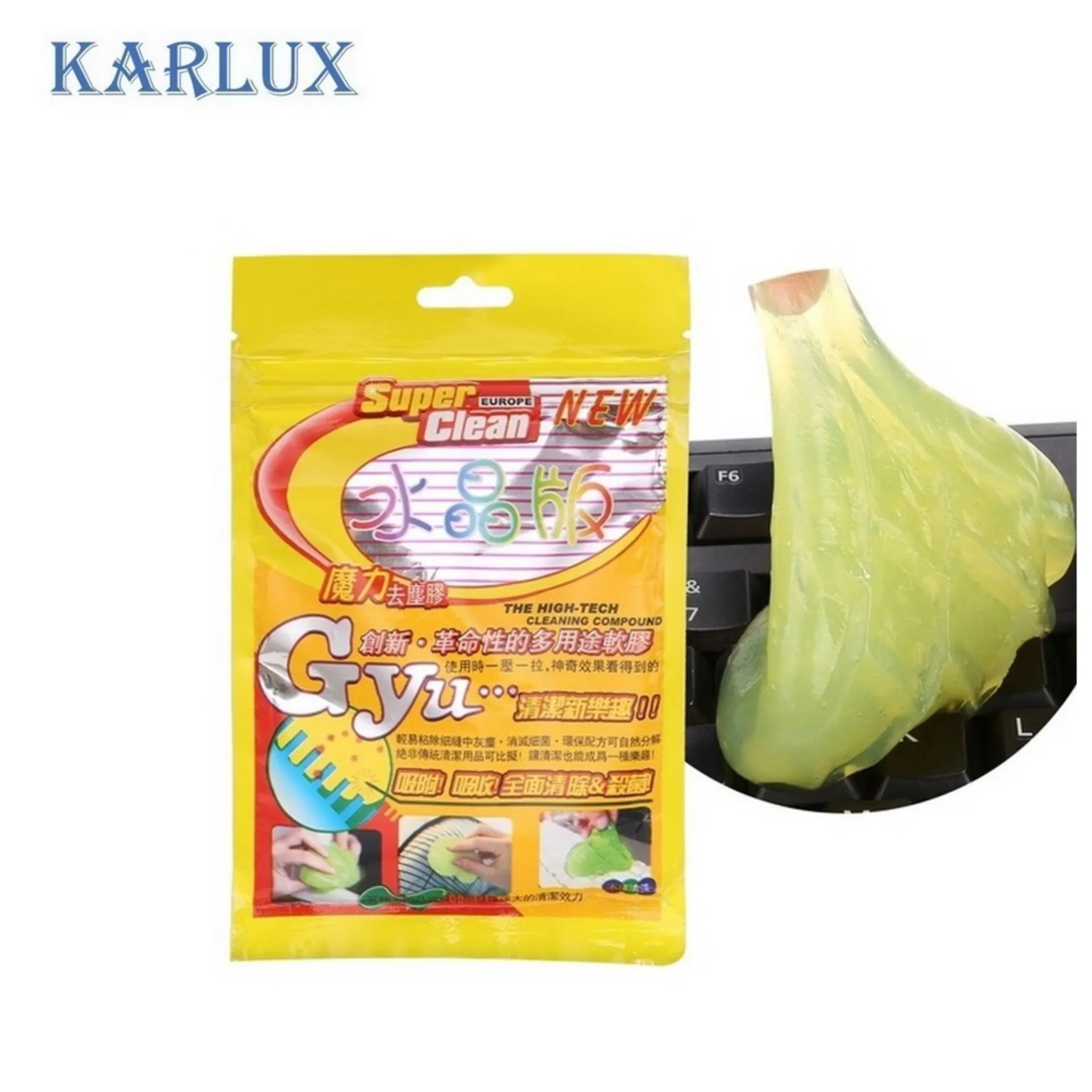 Karlux เจลทำความสะอาด เจลเอนกประสงค์ ช่องแอร์ ภายในรถ Super Cleaner Gel (แบบคละสี)