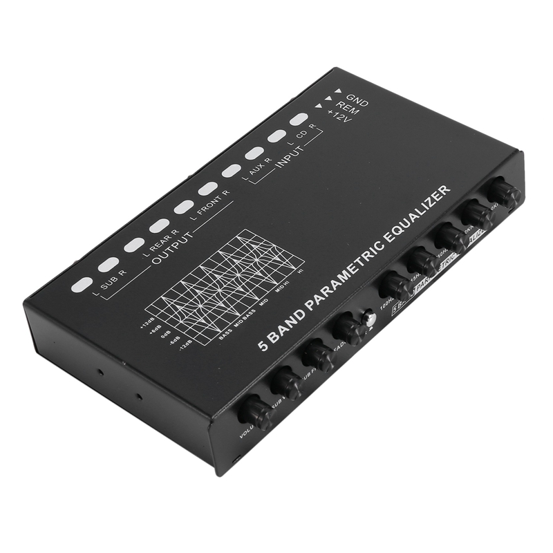 Car Audio Equalizer, Adjustable EQ Car Amplifier Graphic Equalizer with