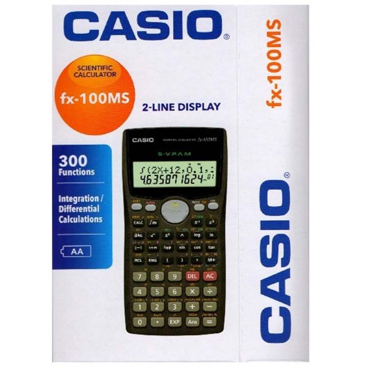 Casio เครื่องคิดเลขวิทยาศาสตร์ 300 ฟังก์ชัน รุ่น FX-100MS