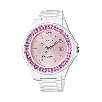 Casio Standard นาฬิกาข้อมือผู้หญิง สายเรซินขาว รุ่น LX-500H-4EVDF (Pink) Casio Standard นาฬิกาข้อมือผู้หญิง สายเรซินขาว รุ่น LX-500H-4EVDF (Pink)