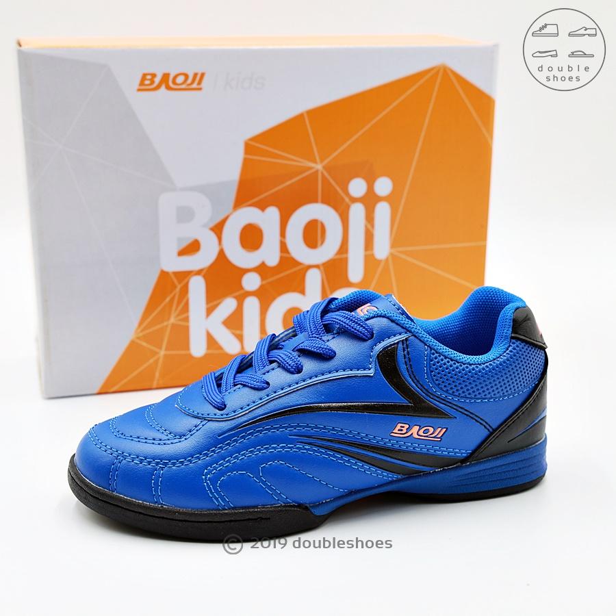 Baoji รองเท้าฟุตซอลเด็ก เย็บพื้น พื้นยางกันลื่น รุ่น GH813 ไซส์ 31-36 (สีน้ำเงิน ดำ แดง ส้ม)