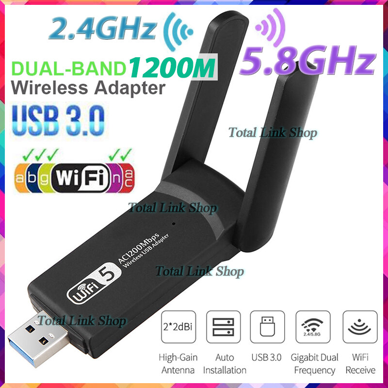 ⚡ตัวรับ Wifi แรง!!⚡1900M USB 3.0 [2.4GHz/ 5.8GHz]  [มี 2 รุ่นให้เลือก รุ่น 1200Mbps กับ1900Mbps]Wi-Fi มาตรฐาน 802.11ac Dual Band อะแดปเตอร์ไร้สาย เสาคู่[4]