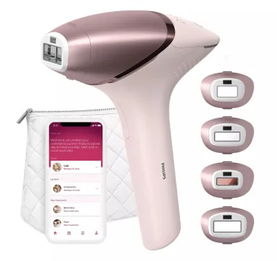 Philips Lumea IPL Hair Removal Device BRI958 450,000 flashes with 4 attachments for body, face, bikini and underarms separately.