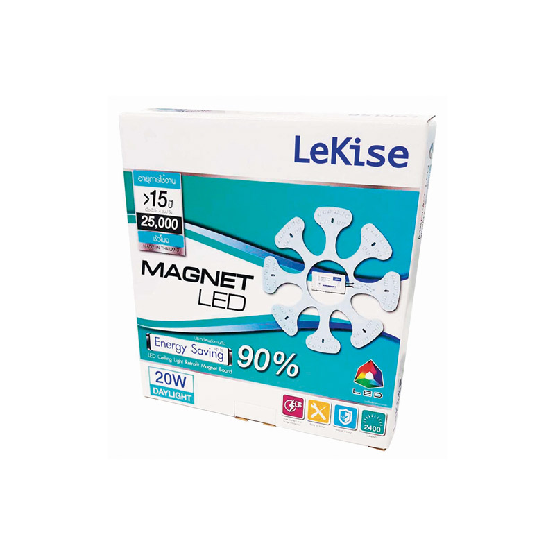 เลคิเซ่ หลอดไฟ LED MAGNET 20 วัตต์ แสงสีขาว P.20/Lakeshise LED light bulb MAGNET 20 watts P.20 white light