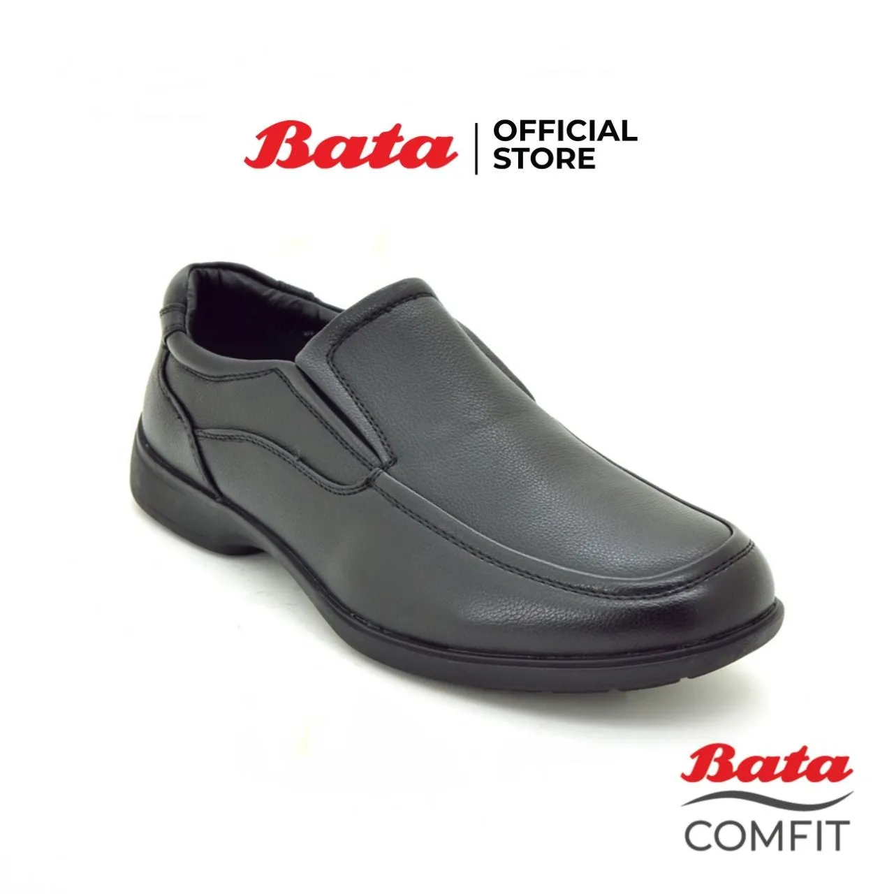 Bata COMFIT MEN'S DRESS รองเท้าคัทชู รองเท้าหนัง ลำลอง ผู้ชาย แบบสวม สีดำ รหัส 8516531 Menformal