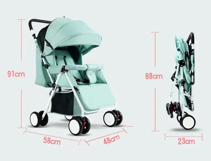 ภาพสินค้าNewBaby Gear Strollers / Prams ที่นอนเด็ก รถเข็นเด็กทารกสามารถพับเก็บได้นั่ง นอนได้น้ำหนักเบามีมุ้งแถมให้ในตัวและกันแดดที่ปรับได้ถึง3ระดับ รถสี่หล้อสำหรับเด็กทารกแรกเกิด จากร้าน Top-shopping บน Lazada ภาพที่ 2