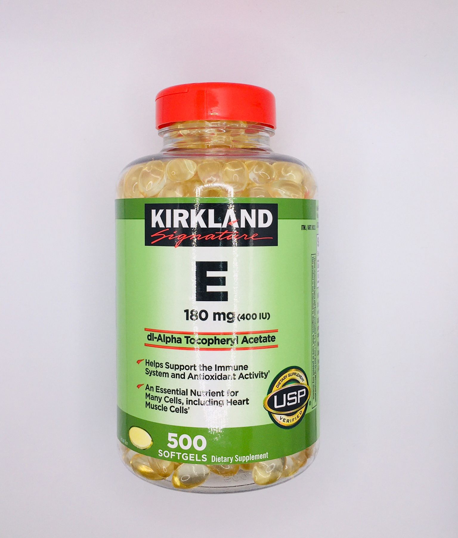 Kirkland Vitamin E 400IU วิตามินอี 180 mg 500 Softgels Lazada.co.th