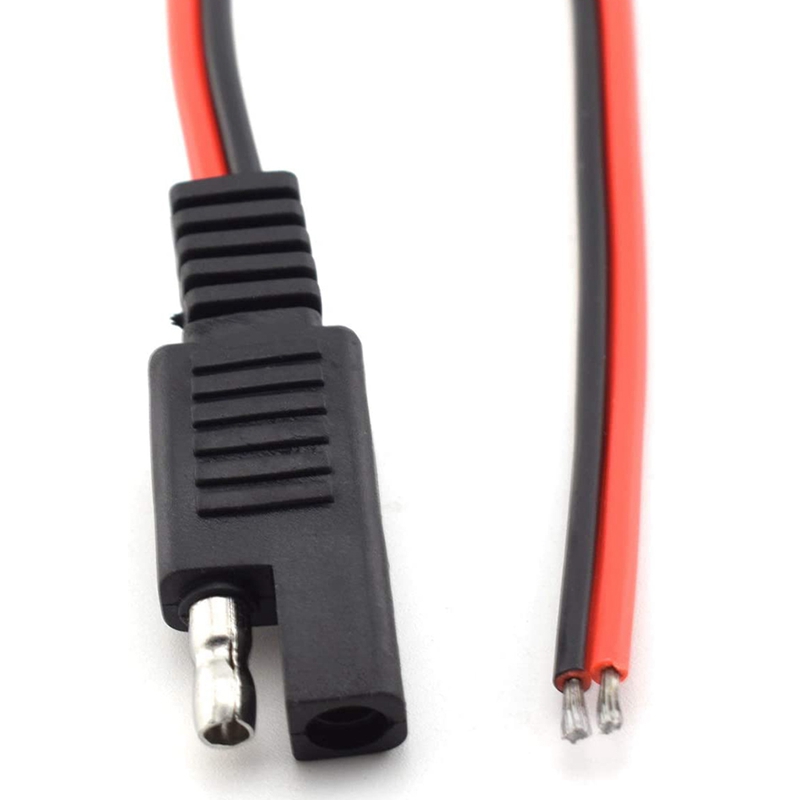 2 Pcs 18AWG SAE Extension Cable 2-Pin SAE Quick Connector Disconnect Plug 10A Solar Battery Panel SAE Plug Wire 1Ft/30cm