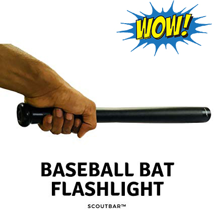 BASEBALL FLASH LIGHT BLACK / เบสบอลไฟแอลอีดีชาร์จได้ไฟฉาย 2000 ลูเมนสว่างมากไฟฉายฉุกเฉิน