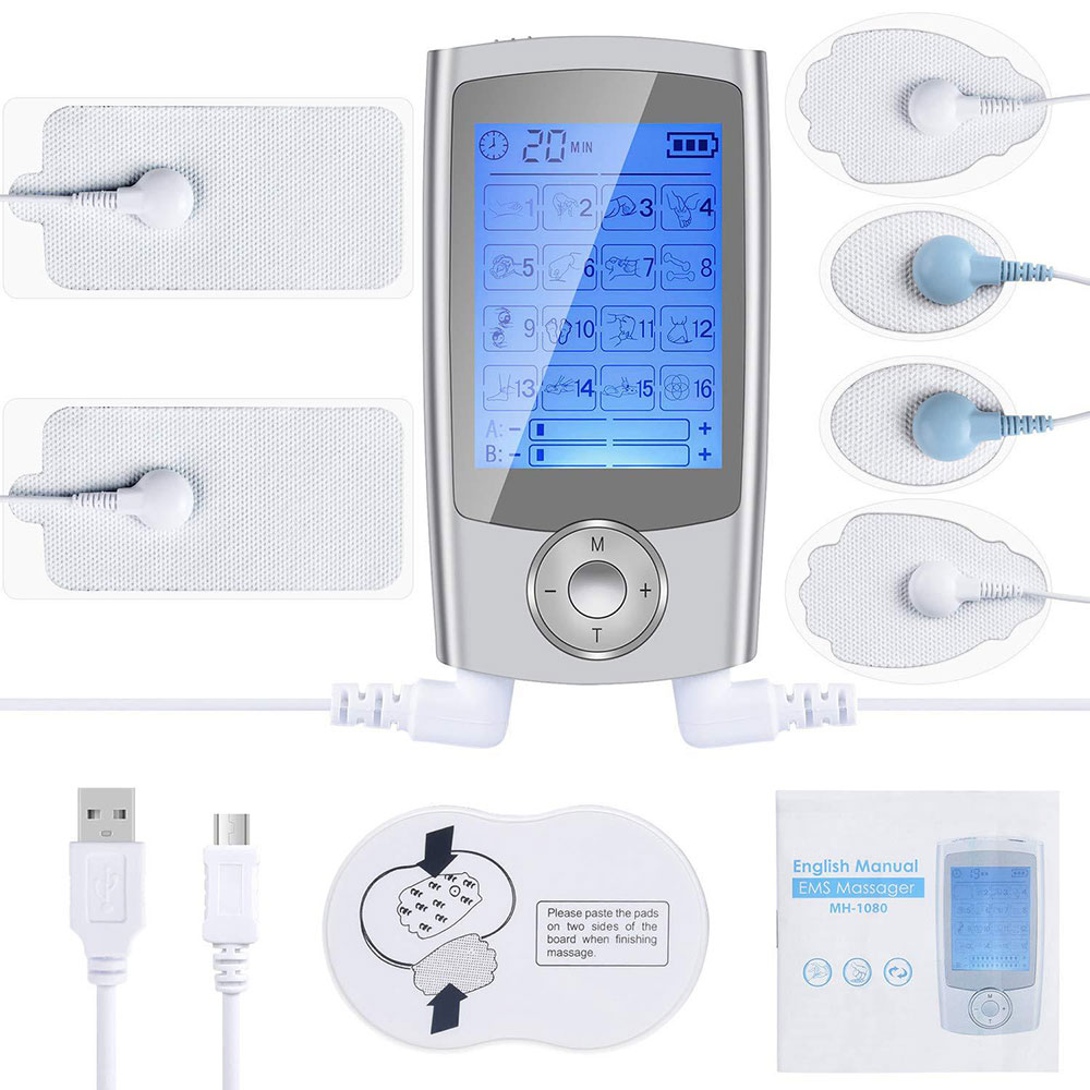 16 Modes Electric Tens Relax Muscle Stimulator EMS Acupuncture Body