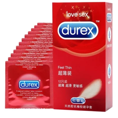 Durex ถุงยางอนามัยดูเร็กซ์ size 52.5 mm (12ซอง/1กล่อง) กล่องแดง