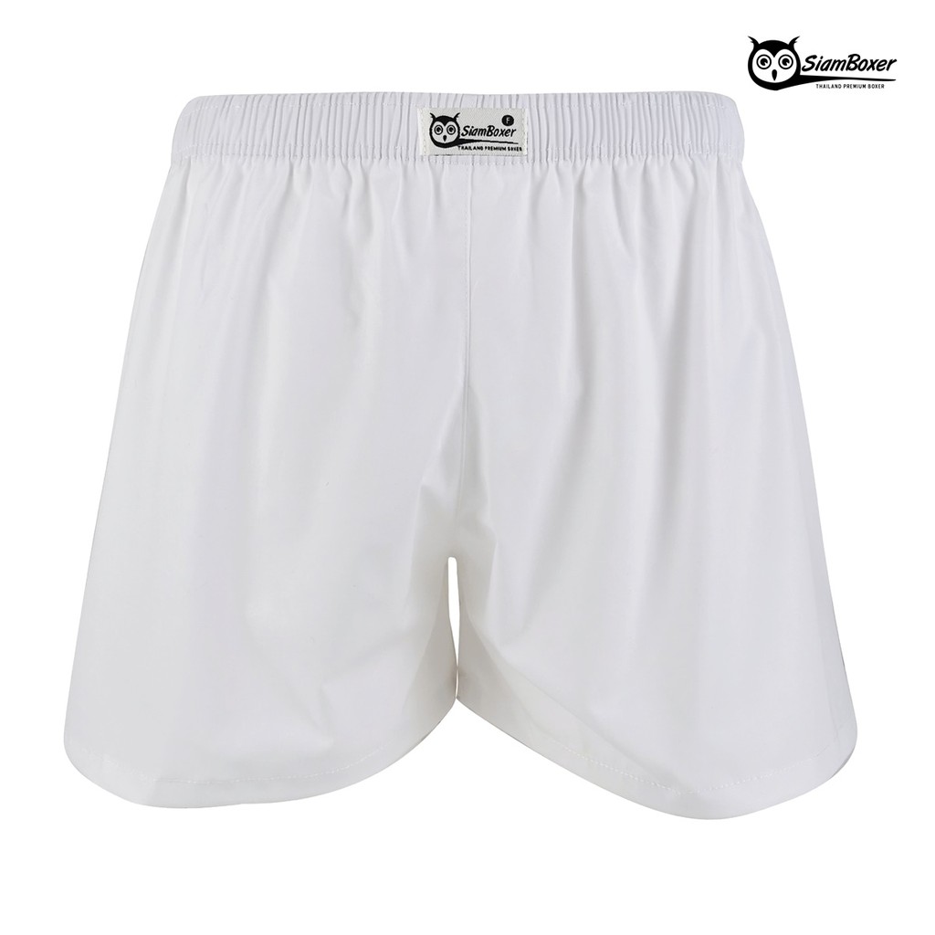 เกรดพรีเมี่ยม บ๊อกเซอร์สีขาว ใส่ซับใน ผ้าคอตตอล เอว25-42นิ้ว - SIAM BOXER0549 กางเกงในชาย กางเกงในผู้ชาย กางเกงในเด็ก กางเกงในเด็กผู้ชาย  กางเกงในเกย์