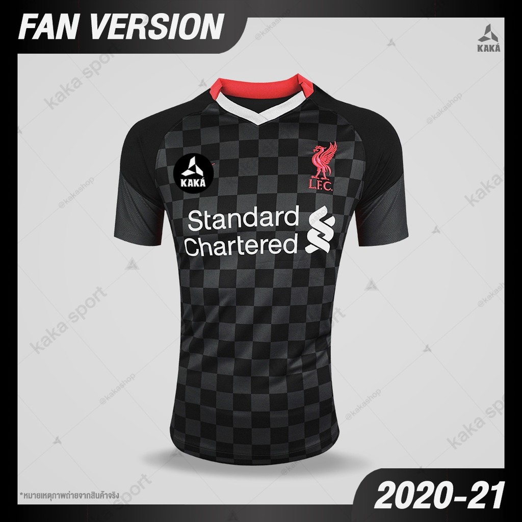 ส่งฟรี [VIRGIL 4 + อาร์ม ,XL รอบอก 44]เสื้อฟุตบอล Liverpool Third ( Fan Ver. ) 2020-21