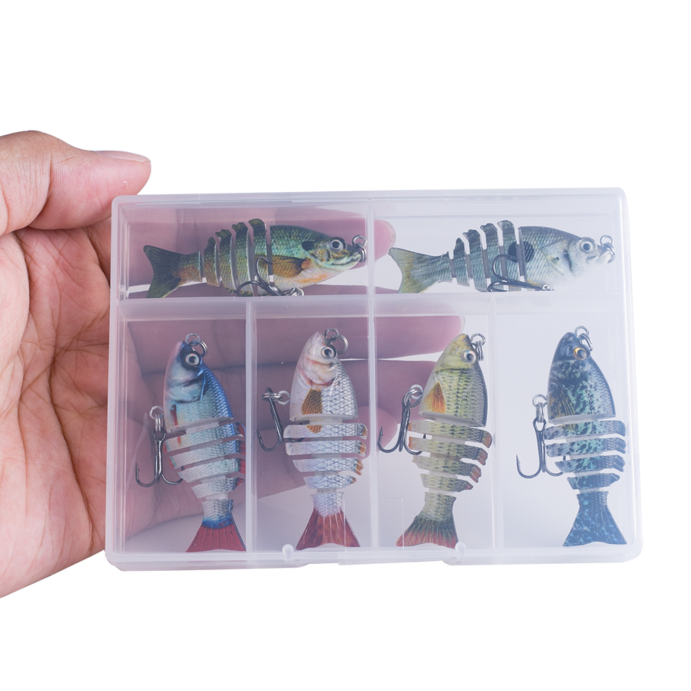 5cm/2.5g Mini Multi Jointed Swimbait Fishing Lure set 6 Segments Flexible  Fish Bait Swimbait