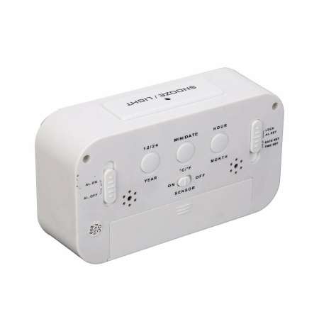 นาฬิกาปลุกดิจิตอล มีจอแสดงเวลา ผลอุณหภูมิ มีแสงสว่างเวลากลางคืน นาฬิกาปลุกตั้งโต๊ะ นาฬิกาปลุกเรื่องแสง นาฬิกาปลุก clock