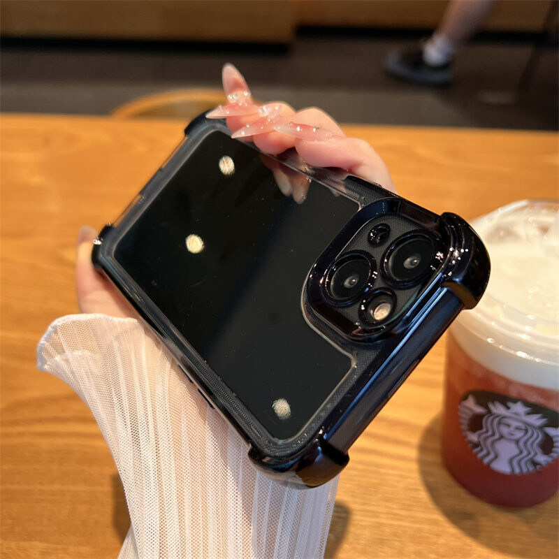 Ốp Điện Thoại TPU Mềm Trong Suốt Chống Sốc Bảo Vệ Camera Cho IPhone 14 13 12 11 Pro Max XS Max X XR 7 + 8 6 6S Plus Sự Bảo Vệ