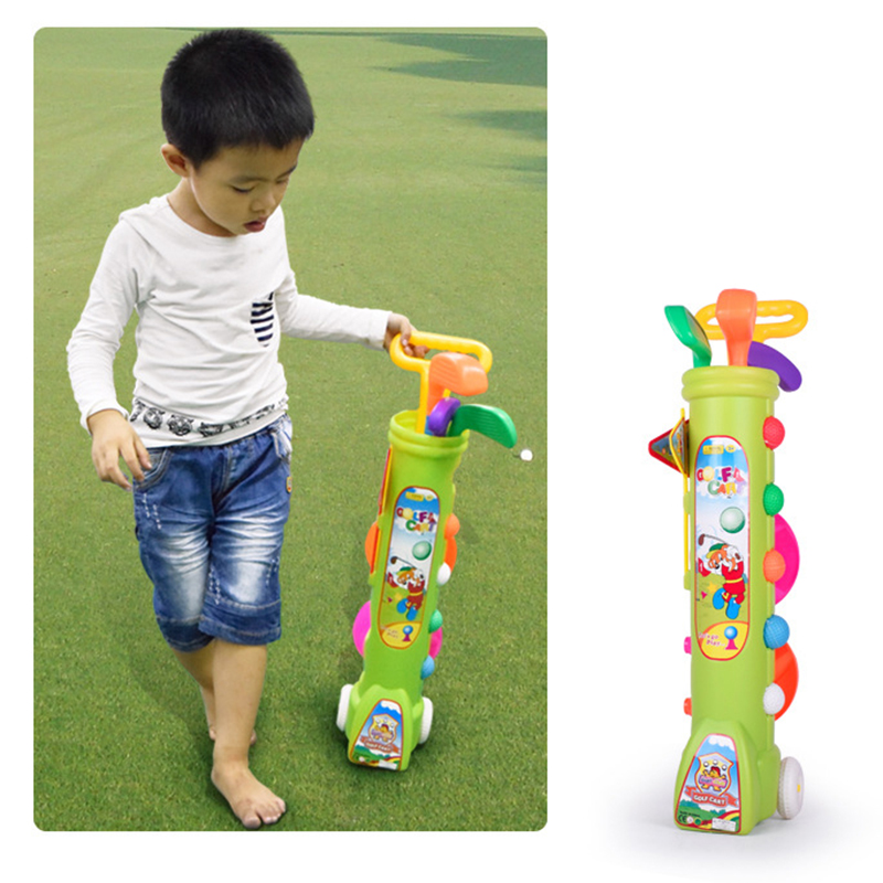 ชุดกีฬาไม้ตีกอล์ฟของเล่นสำหรับเด็ก    Kids Sports Golf Play Toy Set, Educational Early Learning Childrens Toy สี สีเหลือง สี สีเหลือง