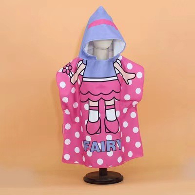 HotHello Baby ผ้าขนหนูเด็ก ผ้าคลุมอาบน้ําเด็ก ชุดผ้าเช็ดตัวคลุมว่ายน้ำ Bath Cartoon Towel Hood