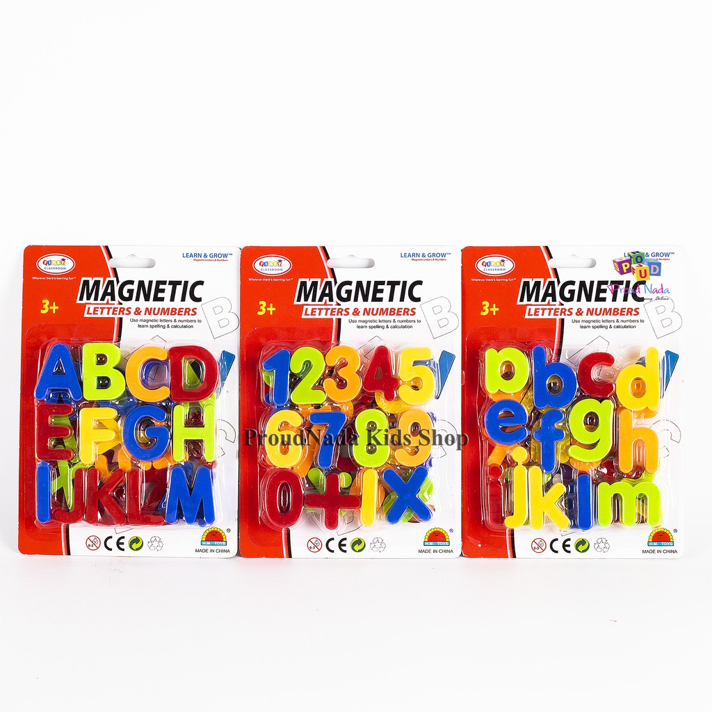 ProudNada Toys ของเล่นเด็ก ตัวอักษร ABC แม่เหล็ก พิมพ์ใหญ่ เล็ก ตัวเลข H.M. TOYS MAGNETIC LETTERS-NUMBERS NO.HM1175A