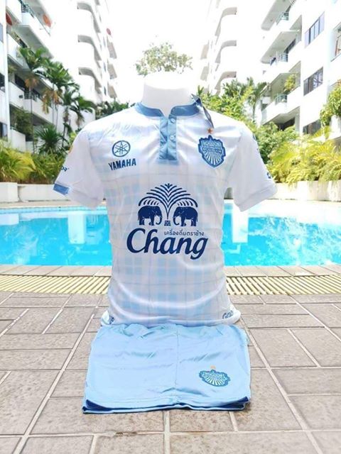 ชุดบอลชาย Buriram United บุรีรัมย์ ยูไนเต็ด 2019 ชุดเหย้า สีขาวฟ้าคอจีน ❥เสื้อ+กางเกง 🦋 มีส่งปลายทางจ้า