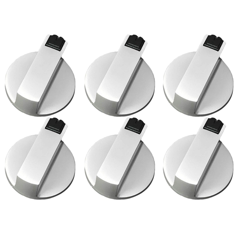 6pcs Metal Gas Stove Knobs Cooker Universal Oven Hob Kitchen Switch Control 
