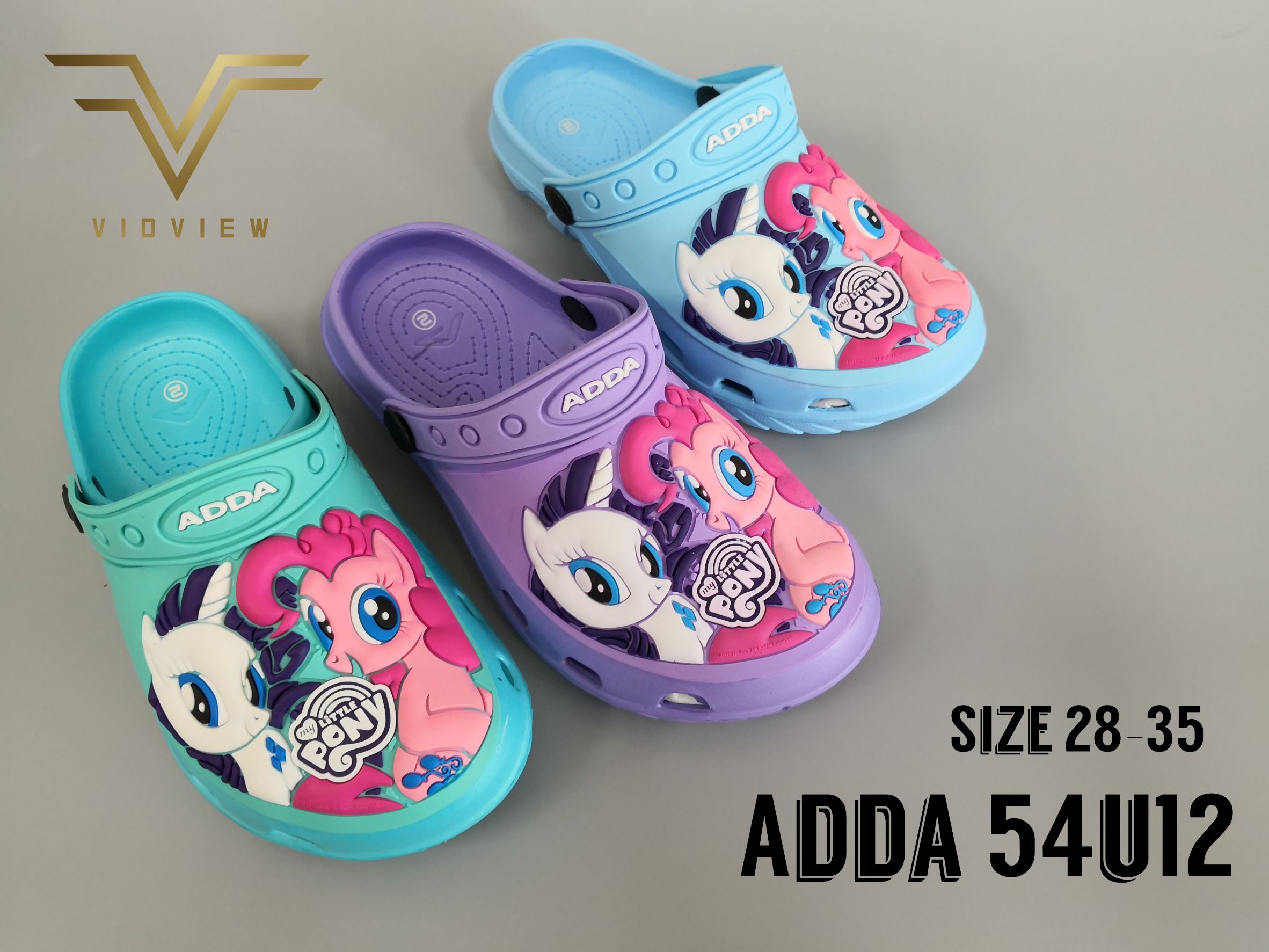 VIDVIEW รองเท้าหัวโตเด็กผู้หญิง Adda 54U12 ลายโพนี่ สีหวาน น่ารัก ใส่สบาย (ไซส์ 11-3)