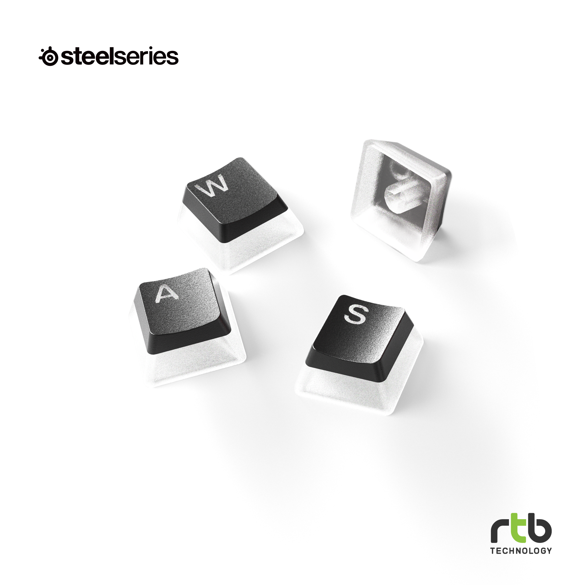 Steelseries Accessories คีย์แคป Keycap ENG (US) รุ่น Prismcaps Black