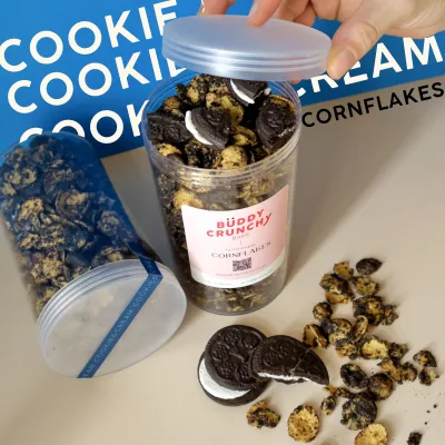 คอนเฟลกคุ้กกี้แอนครีม | Cookie&Cream Cornflakes | Buddycrunchy.bake
