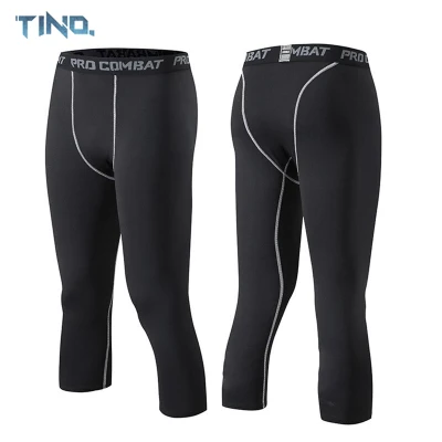 TINO. กางเกงรัดรูปผู้ชาย กางเกงวอร์ม PRO COMBAT กางเกงออกกำลังกายขาสามส่วน กางเกงรัดกล้ามเนื้อ 3/4Compression Shorts [สินค้าพร้อมส่ง / กทม]