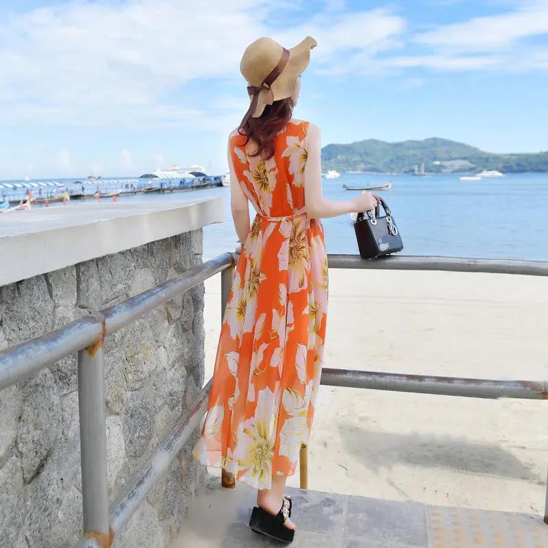 Women's Long Dress Summer Sleeveless Dress