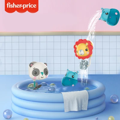 Fisher Price ของเล่นเด็กอาบน้ำเด็กห้องน้ำเด็กสเปรย์น้ำตกปลาชุดเด็กผู้หญิงเล่นน้ำ