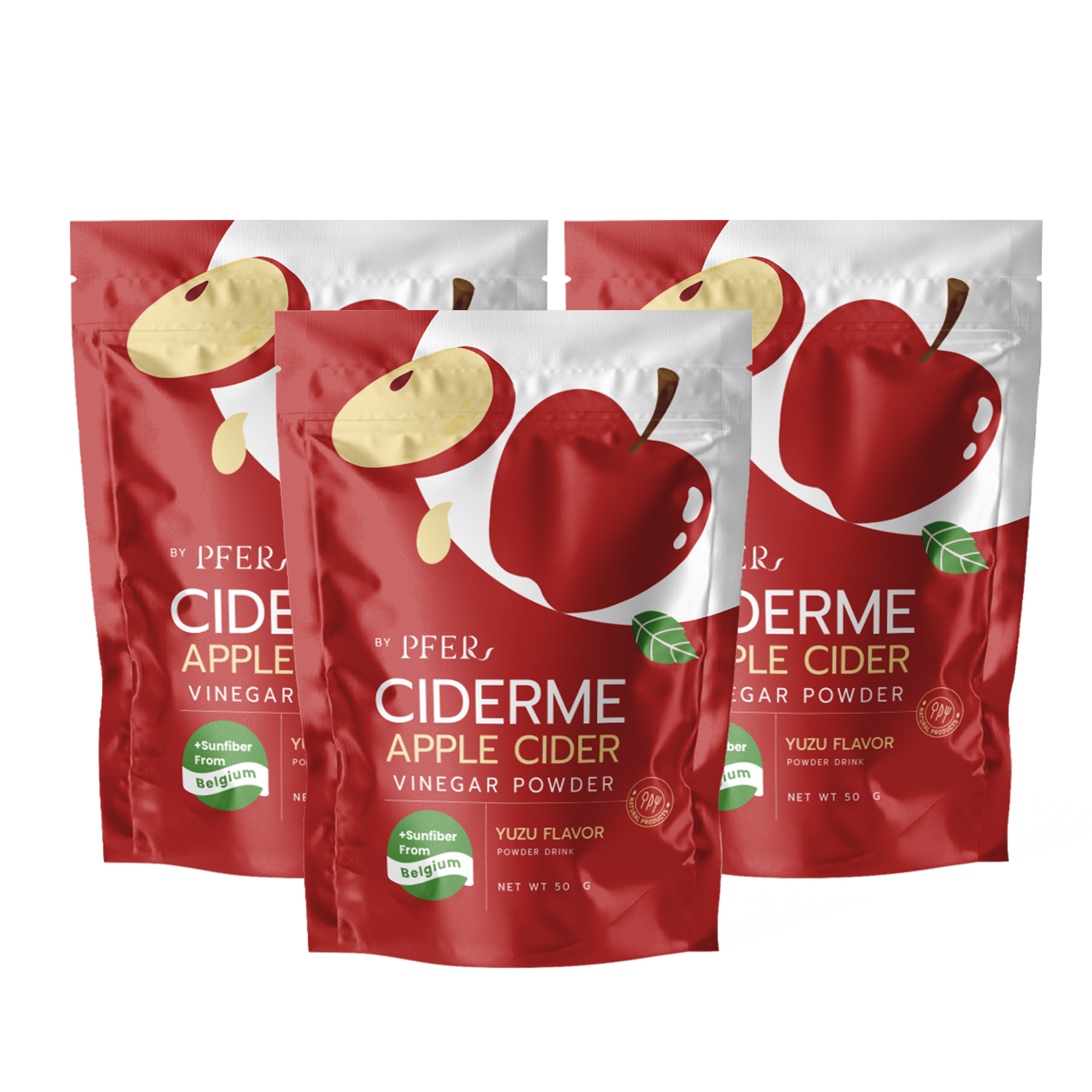 [แถมช้อน] PFER CIDERME APPLE CIDER VINEGAR POWDER แอปเปิ้ลไซเดอร์ น้ำชง