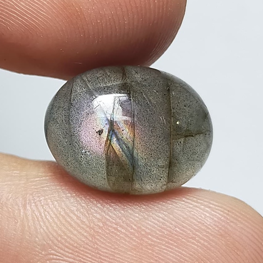 พลอย ลาบราโดไรท์ ธรรมชาติ แท้ หินพ่อมด ( Natural Labradorite ) หนัก 8.49 กะรัต