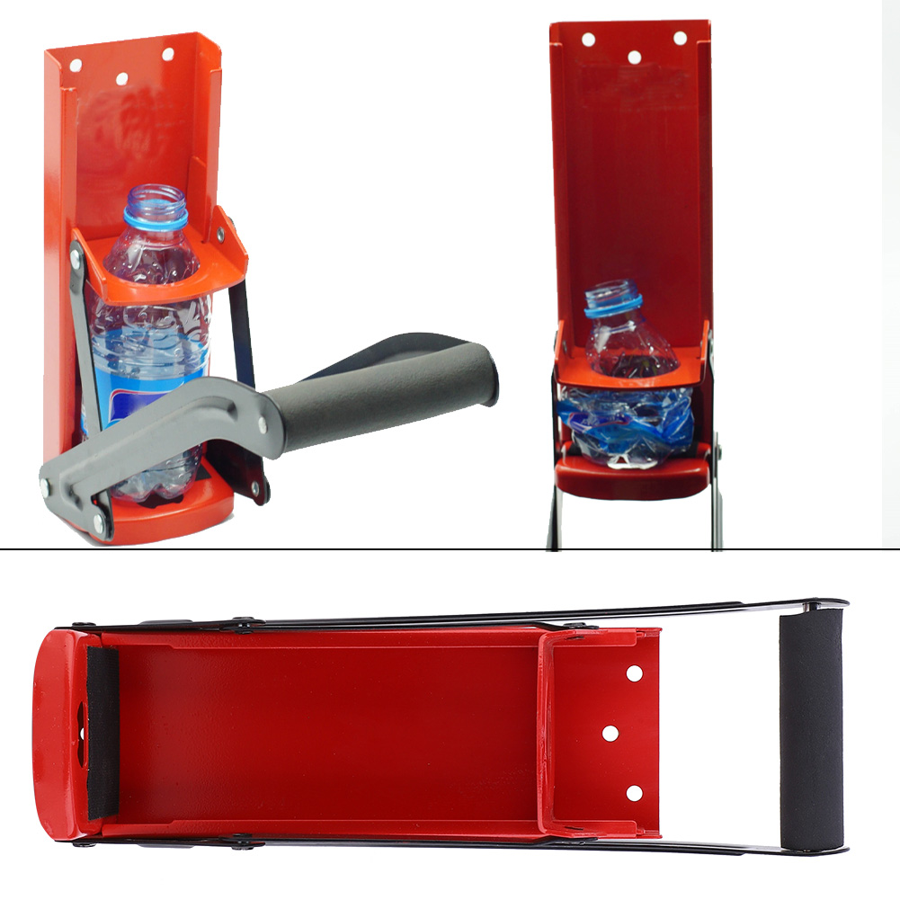 500ML Can Crusher Red Steel Rubber Handle เครื่องมือรีไซเคิลขวดพลาสติก