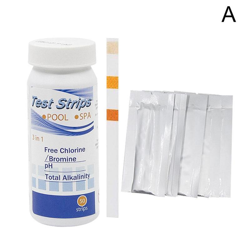 50 Strips/Bottle 3 In 1 Test Strips Multipurpose Chlorine For Spa Test ...