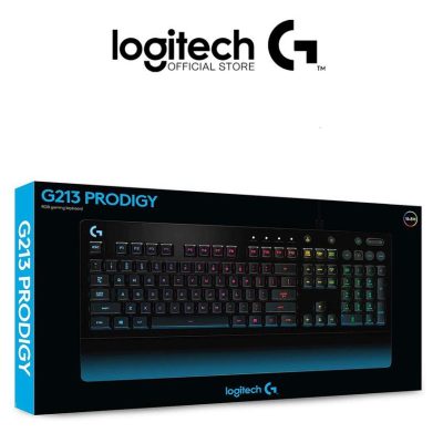 KEYBOARD LOGITECH G213 PRODIGY GAMING RGB คีย์บอร์ดเกมมิ่ง G213 มาพร้อมกับปุ่ม Logitech Mech-Dome
