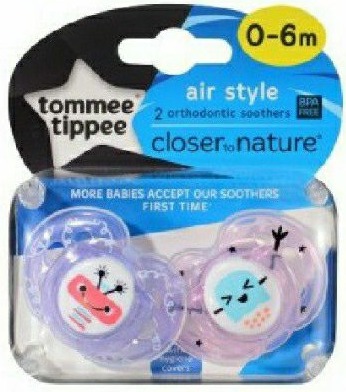 Tommee Tippee จุกนมหลอกรุ่น Air Style สำหรับเด็ก 0-6 เดือนใหม่ล่าสุด