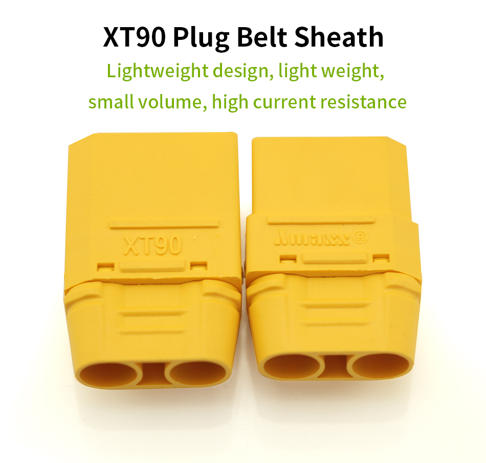 คอนเนกเตอร์ XT90 2คู่แบบมีฝาปิด ( connector terminalXT90 ,90A Male & Female Bullet Connectors Plug ,ขั้วต่อแบตเตอรี่ )