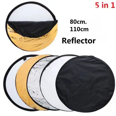 แผ่นสะท้อนแสง(Reflector) พร้อมกระเป๋าเก็บ 5 In 1 ขนาด80cm / 110 cm