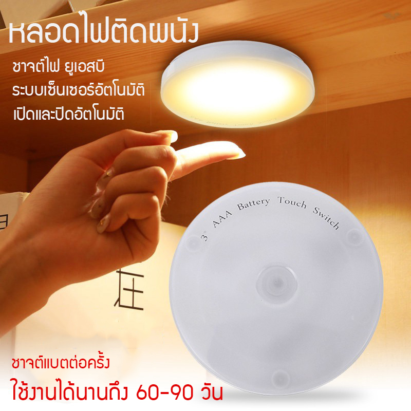 Light bulb หลอดไฟ หลอดไฟติดผนัง ไฟติดผนัง เปิดปิดอัตโนมัติไฟอัจฉริยะ โคมไฟ ไฟหัวเตียง หลอดไฟห้องนอน ไฟติดตู้เสื้อผ้า