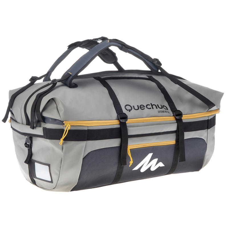 กระเป๋าหิ้วสำหรับเทรคกิ้งรุ่น Voyage Extend ขนาด 80 ถึง 120 ลิตร (สีเทา) อุปกรณ์สำหรับใช้ในการเล่นเดินป่าเดินเขาเทรคกิ้ง