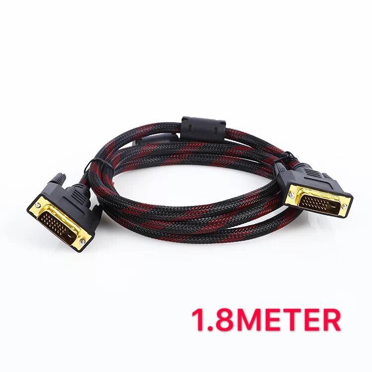 SALE สายจอ DVI to dvi 24+1 ยาว1.8m สายถัก #คำค้นหาเพิ่มเติม HDMI Switch Adapter Network HDMI สายสัญญาณ