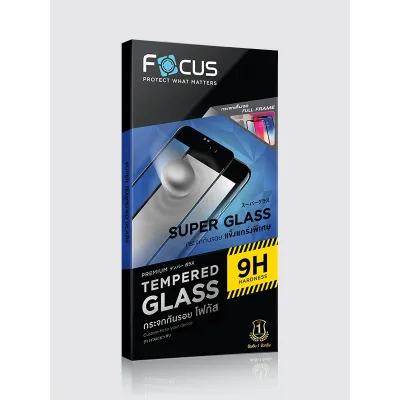 ฟิล์มกระจกนิรภัยเต็มจอแบบใสแข็งแกร่งพิเศษ Super Glass Full Frame Focus For iphone
