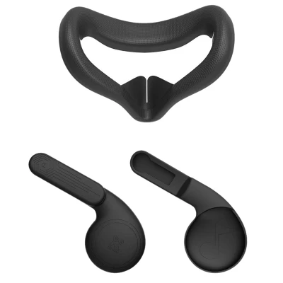 AMVR OOM Silicone Sweatproof Waterproof Anti-Dirty Face Cover & Headset Enhance Ear Muffs for Oculus Quest 2 VR Headset
