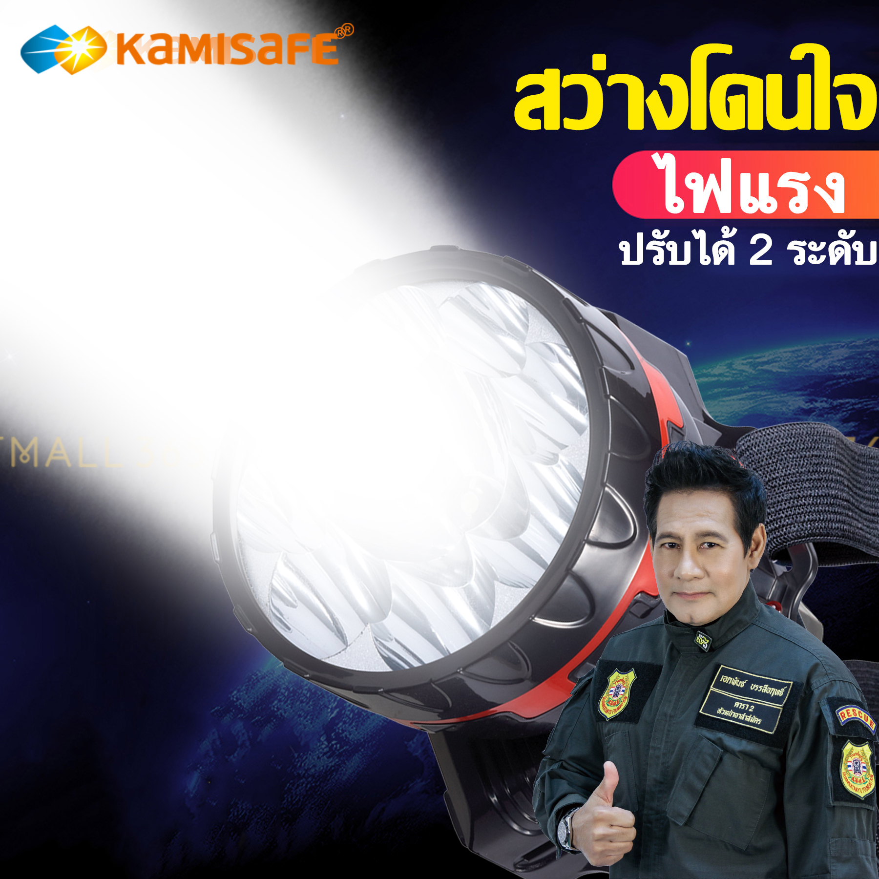 ไฟฉายคาดหัวคาดศีรษะ LED แรงสูง ทนทานชาร์จไฟได้  พกพาเดินป่า สว่างแสงขาวสปอตไลท์/กระจ่าย ไฟกรีดยาง แบตเตอรี่ลิเธียมทนๆไฟฉุกเฉินไฟดับ