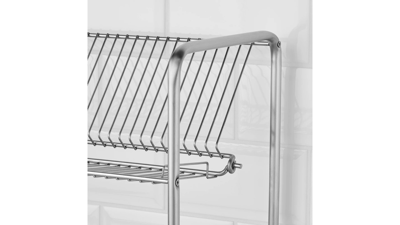 ORDNING Dish drainer, stainless steel, 50x27x36 cm+Cutlery stand