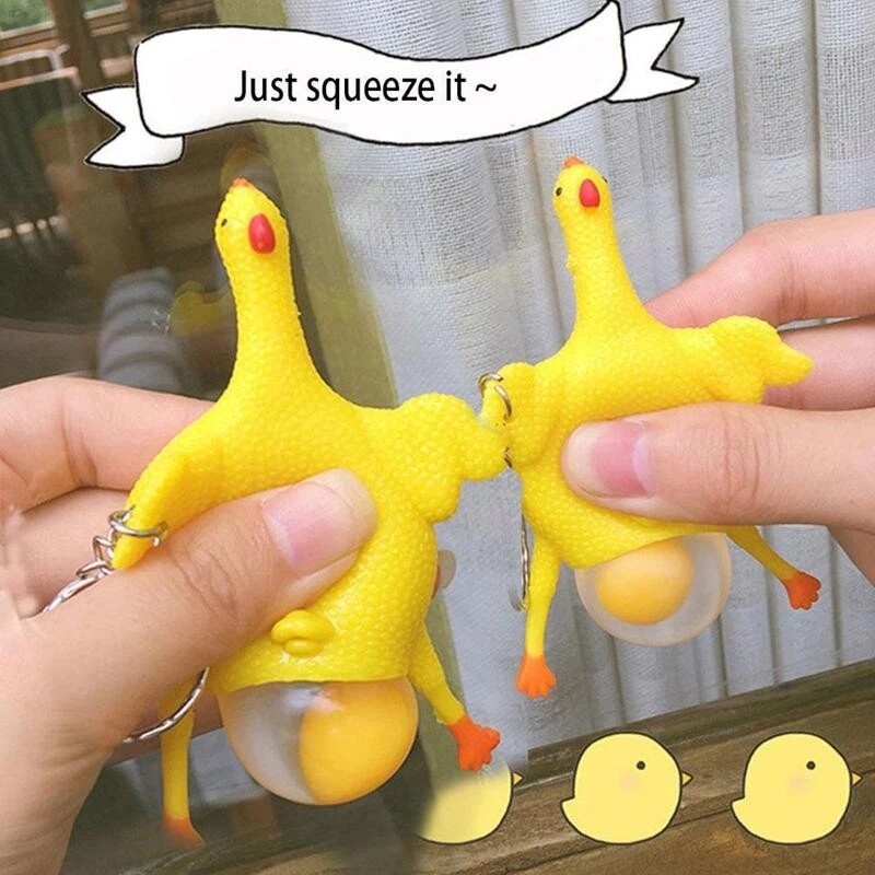 【Truth】1 ชิ้นของเล่นแปลกใจ Squishy ต่อต้านความเครียดบีบของเล่น ไก่และไข่วางไข่ไก่ของเล่น